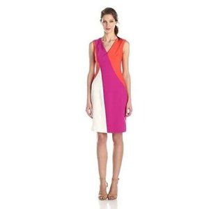 NWOT ANNE KLEIN sheath dress pencil colour block office formal cocktail